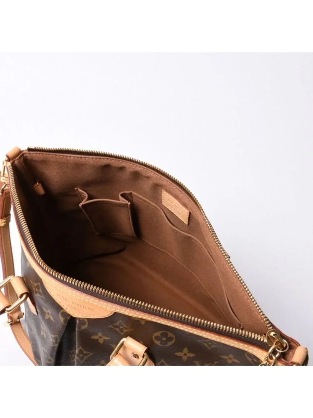 Louis Vuitton Palermo PM Handbag Monogram Leather Gold